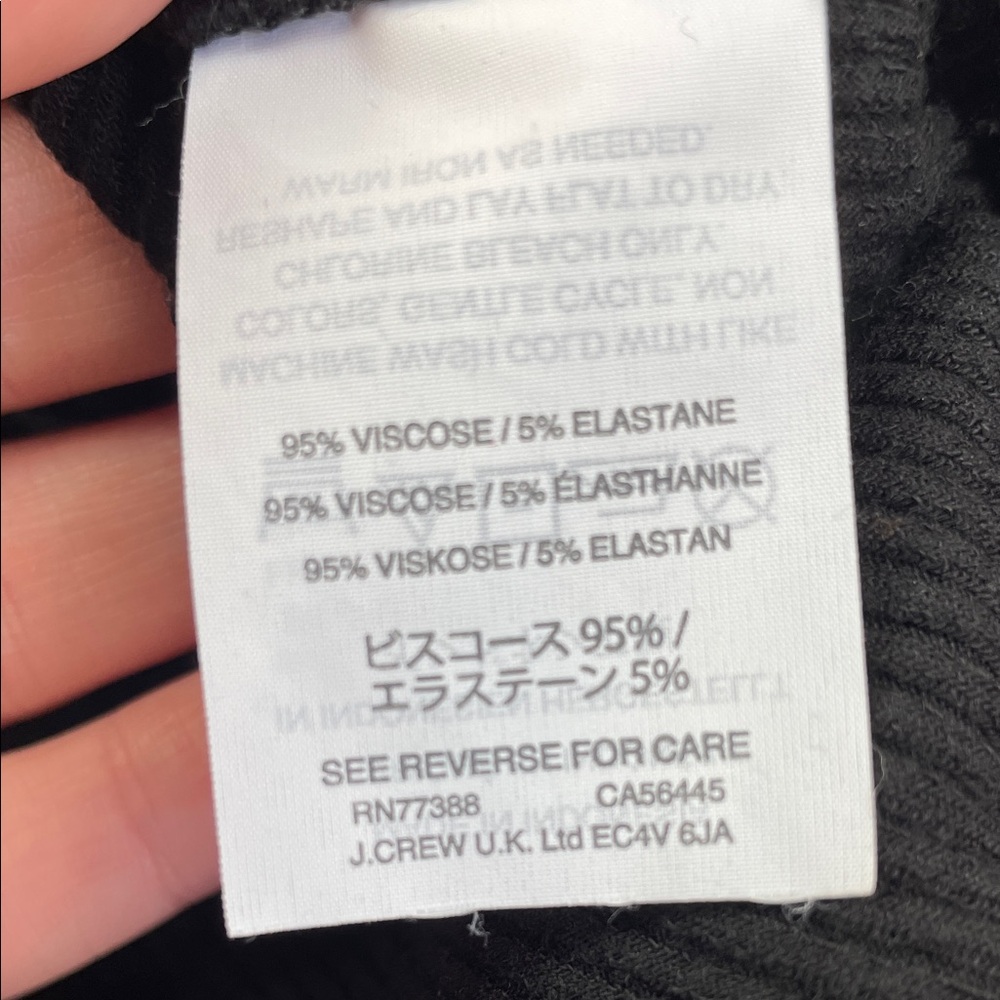 Madewell Ribbed High-Neck Tank Dress - Black - Size L - Picture 4 of 4